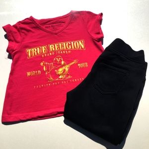 True Religion Jogger & Shirt Set Size 3T